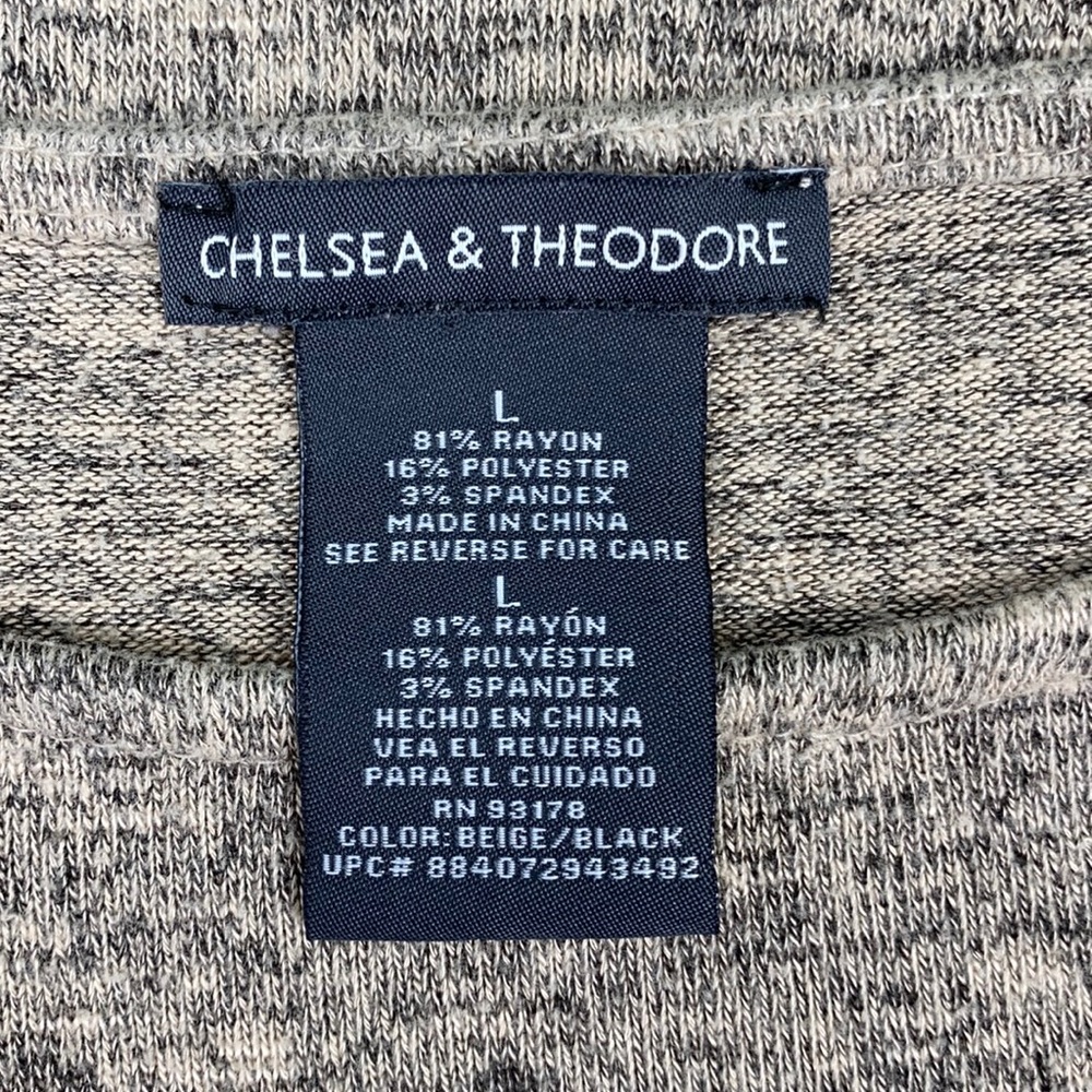 Chelsea & Theodore Beige Twist Hem Tee - Picture 11 of 12
